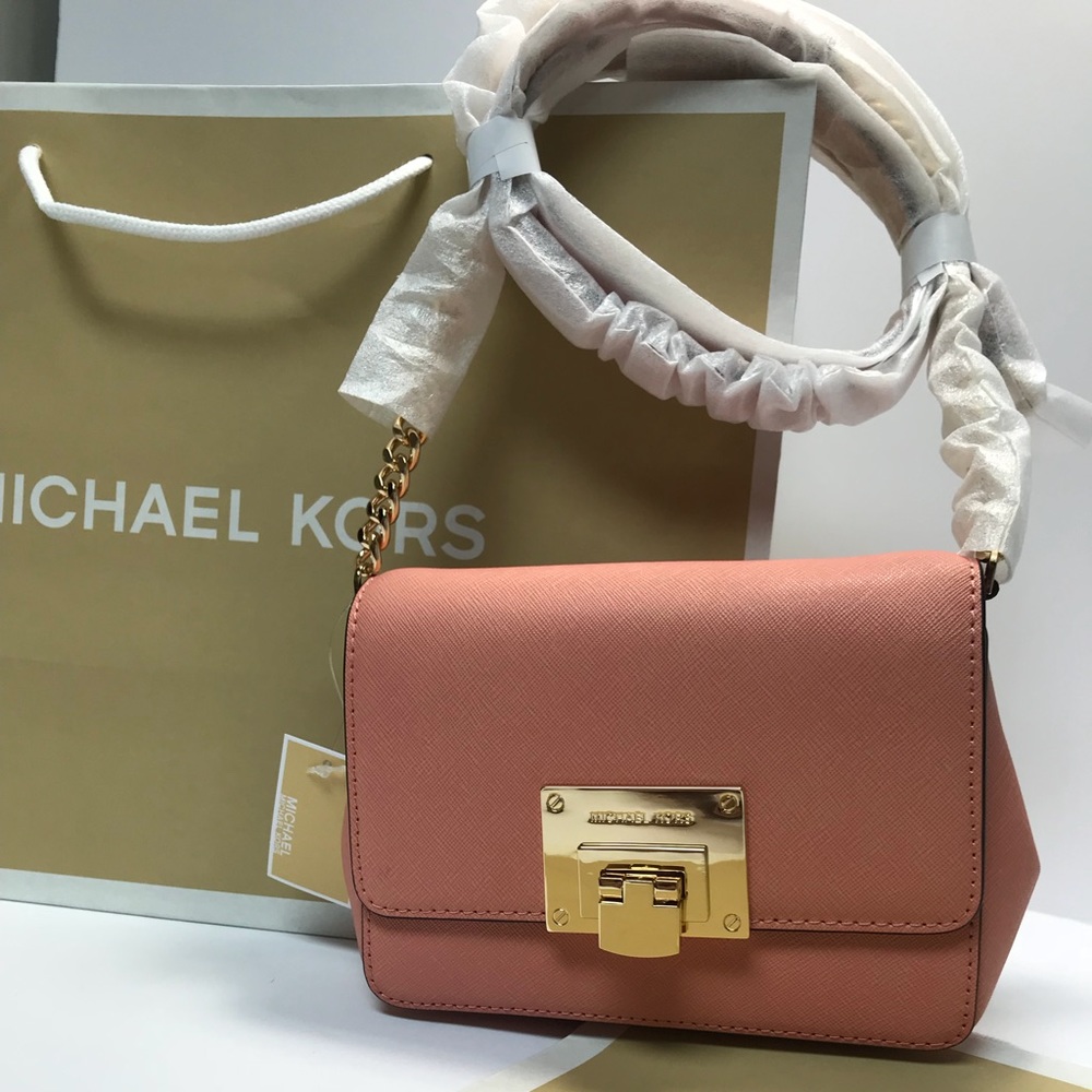 Michael Kors Mini Crossbody in Peach